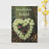 Duitse sympathikaart, Herzliches beileid Kaart (Gele Bloem)