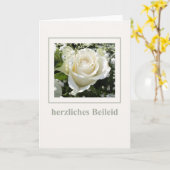 Duitse sympathikaart, Herzliches beileid Kaart (Gele Bloem)