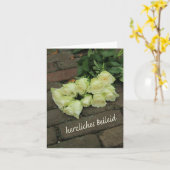 Duitse sympathikaart, Herzliches beileid Kaart (Gele Bloem)