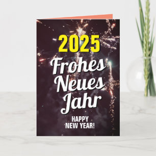 Duitse taal Gelukkig Nieuwjaar 2025 Download Feestdagen Kaart