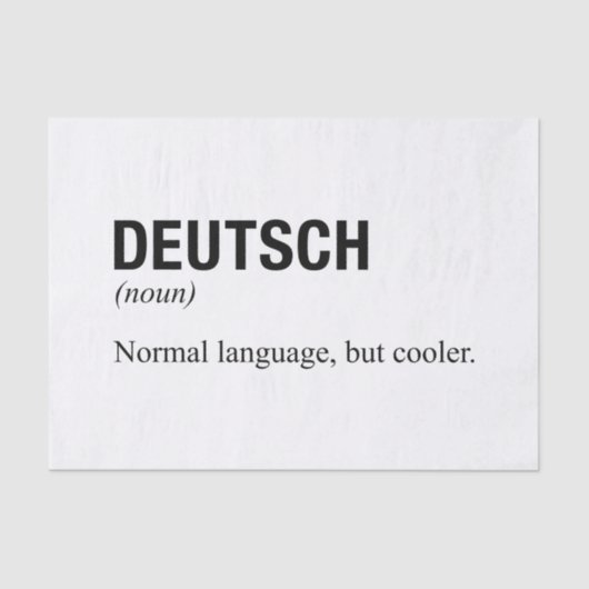 Duitse taal tissuepapier (Voorkant)