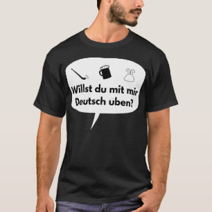 Duitse taal Wilt u Duits oefenen met T-shirt