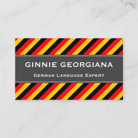 Duitse taalexpert visitekaartje (Voorkant)