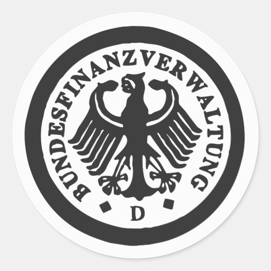 Duitse tab ronde sticker (Voorkant)