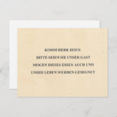 DUITSE TABLE PRAYER BRIEFKAART (Voorkant / Achterkant)