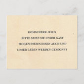 DUITSE TABLE PRAYER BRIEFKAART (Voorkant)