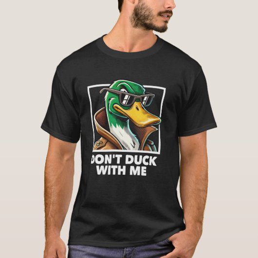 Duitse Talige Wilde Eend Met Zonnebril Mannen T-shirt (Voorkant)