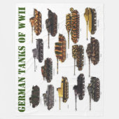 DUITSE TANKS VAN WOII FLEECE DEKEN (Voorkant)
