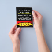 Duitse taxi vlag met prijslijst flyer (Hand)