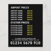 Duitse taxi vlag met prijslijst flyer (Achterkant)