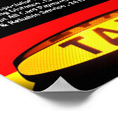 Duitse taxivlag Adverteren Poster (Hoek)