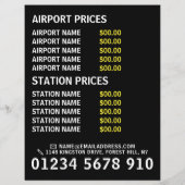 Duitse taxivlag met prijslijst flyer (Achterkant)