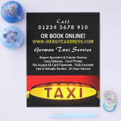 Duitse taxivlag met prijslijst flyer (Enkel)
