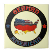 Duitse Tegel Amerikaanse vlaggen Tegeltje (Voorkant)