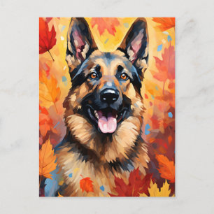 Duitse Thanksgiving herfst Shepherd Briefkaart