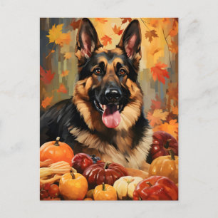 Duitse Thanksgiving herfst Shepherd Briefkaart