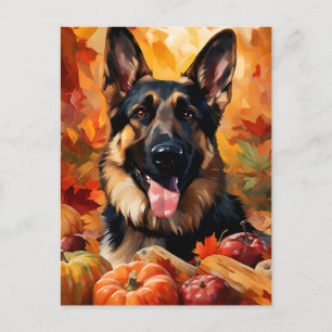 Duitse Thanksgiving herfst Shepherd Briefkaart