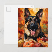 Duitse Thanksgiving herfst Shepherd Briefkaart (Voorkant / Achterkant)