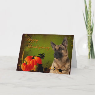 Duitse Thanksgiving Shepherd Card Feestdagen Kaart