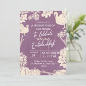 Duitse Thanksgiving uitnodiging (Staand voorkant)