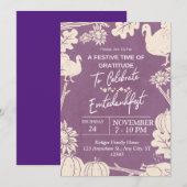 Duitse Thanksgiving uitnodiging (Voorkant / Achterkant)