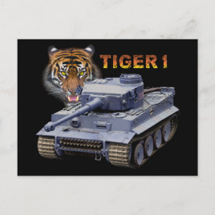 Duitse Tiger 1 Tank Briefkaart