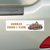 DUITSE TIGER 1 TANK BUMPERSTICKER (Op auto)