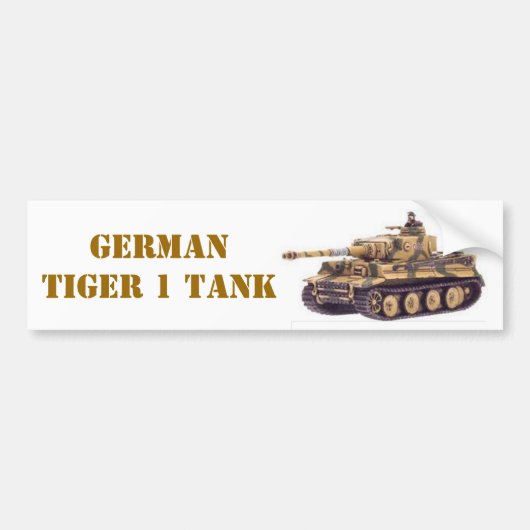 DUITSE TIGER 1 TANK BUMPERSTICKER (Voorkant)