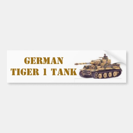 DUITSE TIGER 1 TANK BUMPERSTICKER (Voorkant)