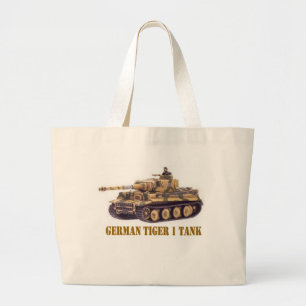 DUITSE TIGER 1 TANK GROTE TOTE BAG