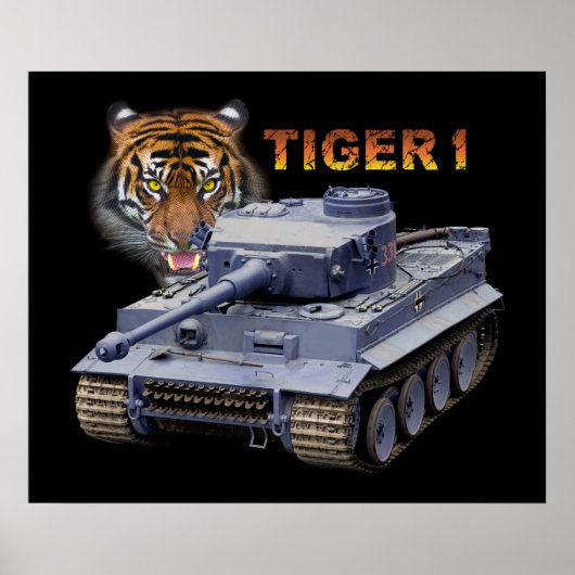 Duitse Tiger 1 Tank Poster (Voorkant)