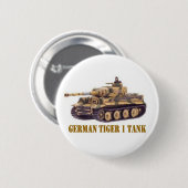 DUITSE TIGER 1 TANK RONDE BUTTON 5,7 CM (Voorkant /achterkant)