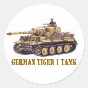 DUITSE TIGER 1 TANK RONDE STICKER