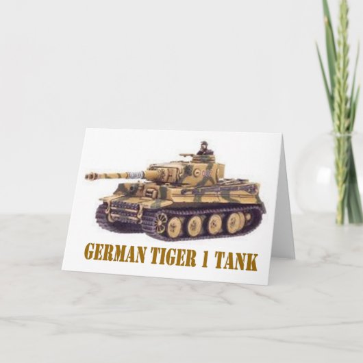 DUITSE TIJGER 1 TANK KAART (Voorkant)