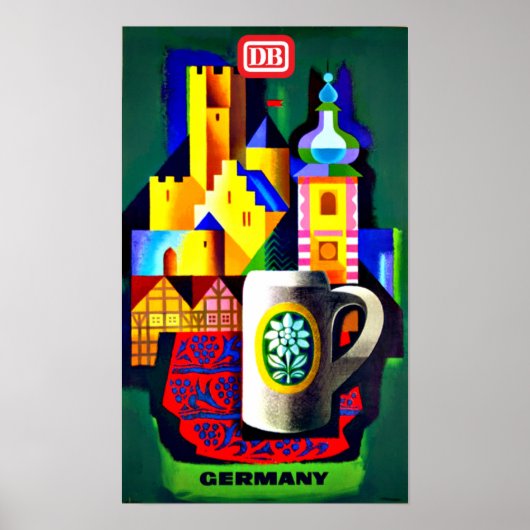 Duitse treinreisposter poster (Voorkant)