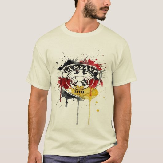 Duitse trots waterverfspatten t-shirt (Voorkant)