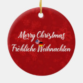 Duitse tweetalige vakantieverval keramisch ornament (Achterkant)