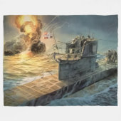 DUITSE U-BOOT FLEECE DEKEN (Voorkant (Horizontaal))