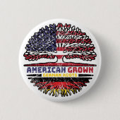 Duitse US American UUSA United States Tree Ronde Button 5,7 Cm (Voorkant)