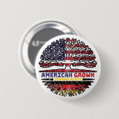 Duitse US American UUSA United States Tree Ronde Button 5,7 Cm (Voorkant /achterkant)