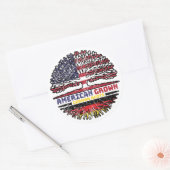 Duitse US American UUSA United States Tree Ronde Sticker (Envelop)