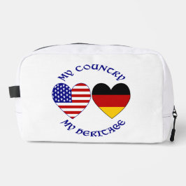 Duitse USA Flag Hearts Country Heritage Accessoire Toilettasje