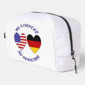 Duitse USA Flag Hearts Country Heritage Accessoire Toilettasje (Rechterhoek)