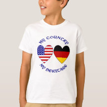 Duitse USA Vlag Harten Land Erfenis Jongens