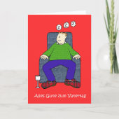 Duitse Vaderdag slapende vader Kaart (Voorkant)
