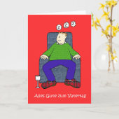 Duitse Vaderdag slapende vader Kaart (Gele Bloem)