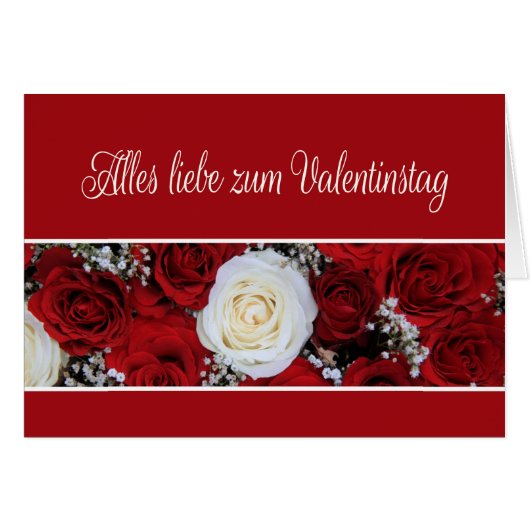 Duitse Valentijnsdag Rozen (Voorkant Horizontaal)