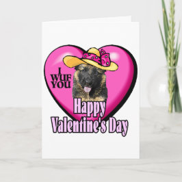 Duitse Valentijnsdag Shepherd Feestdagen Kaart