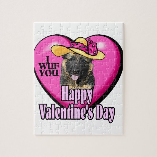 Duitse Valentijnsdag Shepherd Legpuzzel (Verticaal)
