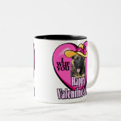 Duitse Valentijnsdag Shepherd Tweekleurige Koffiemok (Voorkant rechts)